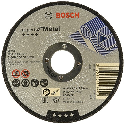 Bosch 1x PRO Metal Longlife Cutting Disc for Small Angle Grinder and Bore 22.23 mm (for Steel, Ø 115 mm, Professional Accessory Small Angle Grinder)