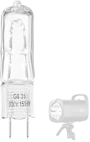 NEEWER Lampada Modellante 120V 150W, Luce Pilota Alogena 2600K con Base in Porcellana E27 Anti Calore, Illuminamento Max 1710lux/1m, 9 Livelli di Oscuramento per Flash Studio NEEWER Serie S101, G6.35