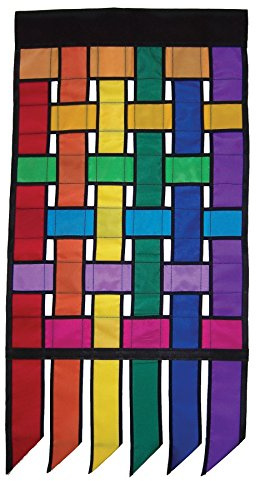 In the Breeze Rainbow Weave House Banner with Tails (28 x 40 house banner) (4354)