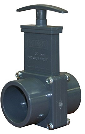 Valterra SB120 Zugschieber mit Edelstahlspindel, 2x Klebemuffe, Ø 50 mm ,, Grau
