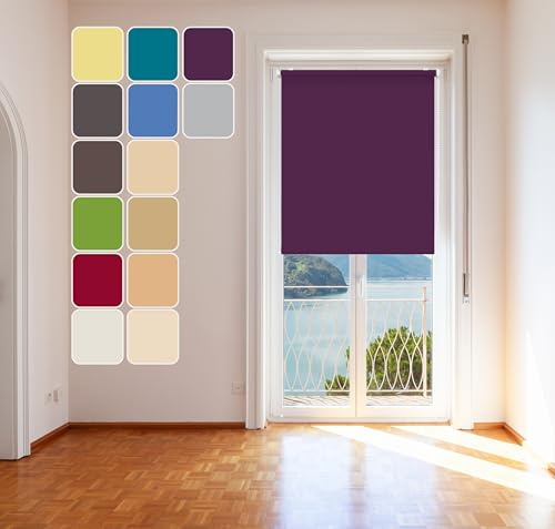 Tageslicht Classic Rollo Violett 90x150cm Klemm Fix Rollo