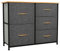 YITAHOME Chest of Drawers, 5-Drawer Storage Organizer Unit for Bedroom Living Room Closet, Sturdy Steel Frame, Easy Pull Fabric Bins & Wooden Top, Fabric Dresser