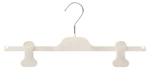 test Mainetti Grucce in Velluto Antiscivolo, con Pinze Gommate, per Gonne, Jeans, Pantaloni Uomo Donna, Appendini Salvaspazio, Leggeri, Made in Italy, Set 10 Pezzi (1, beige)