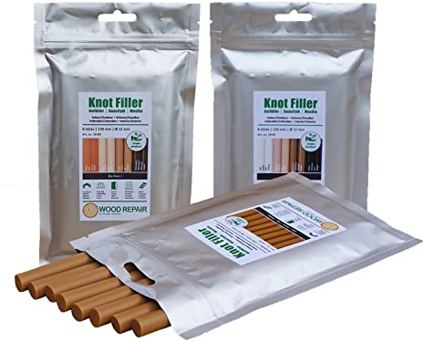 WoodRepair Holzreparatur Astfüller Kompaktbeutel Mix 2 : Buche + Esche + Schwarz + Walnuß