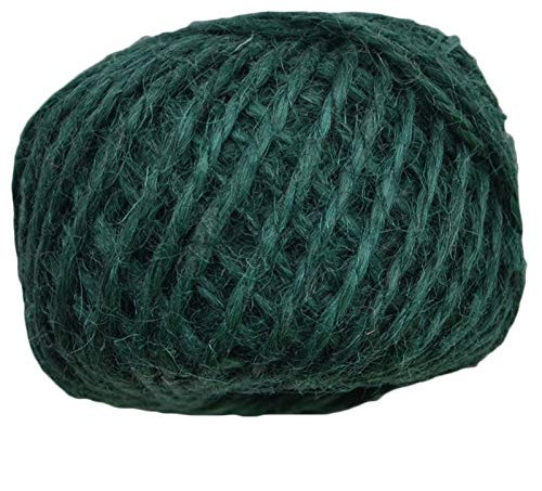 Cuerda de Yute 30M Natural Burlap Hessian Jute Cordón cordón de Hormiguero Cuerda Cuerda Cuerda Embalaje Evento Suministros de Fiesta (Color : Dark Green)