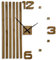 FLEXISTYLE 3D Wanduhren DIY Holz Eiche Lamellen große Wanduhr 100 cm Modern Design EKO Wandtattoo Dekoration Uhren für Büro Wohnzimmer Schlafzimmer Dekoartikel (XXL 100cm shwarze Zeiger)