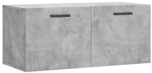vidaXL Armoire Murale, Placard Suspendu avec Rangement, Meuble Flottant de Salon Salle de Séjour Intérieur, Moderne, Gris Béton Bois d'Ingénierie