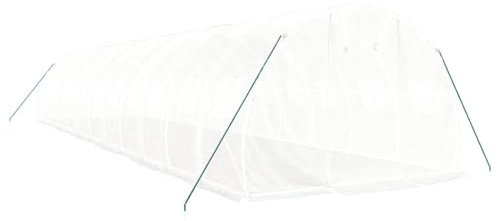 Tidyard Serra con telaio in acciaio, per giardino, per pomodori, 12 x 3 x 2 m (lunghezza x larghezza x altezza) 36 m²