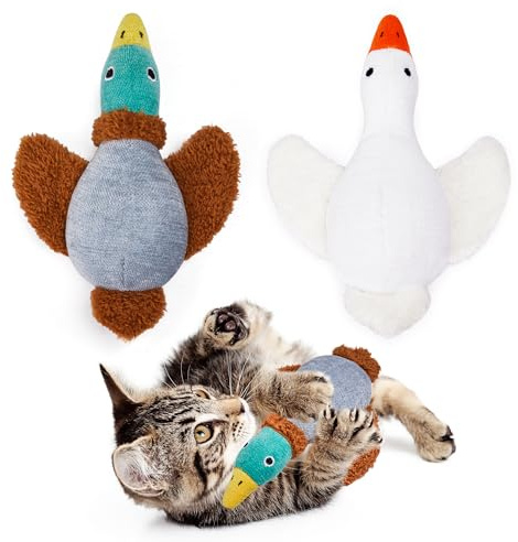 Potaroma Birds Cat Toys, 2 Pack Catnip Toys Soft Durable, Crinkle Sound Kicker Toys for Interactive Indoor Kitten Exercise 6.5 Inches for All Breeds