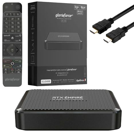 GloriaForce RTX Empire 4K UHD OTT Multimedia Player, Android 11,H.265,2GB RAM,16GB Flash, WLAN