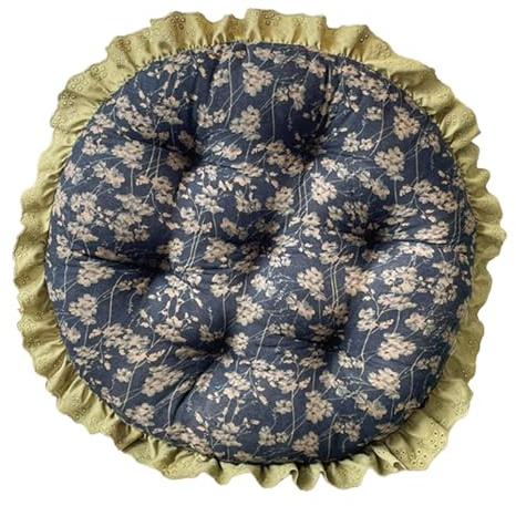 JISADER Cojín de Suelo Grueso de 45 x 45 cm, Redondo, para jardín, hogar, Patio y balcón.