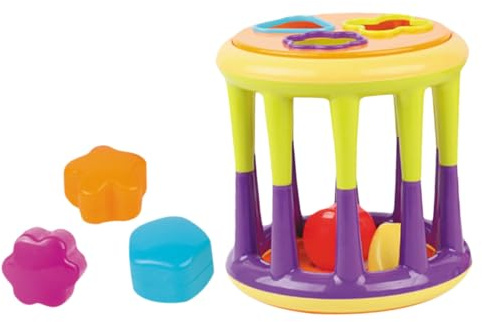 SOPOTUTU Blocs de Construction de Colonnes Cylindriques en Plastique Son, D'éveil Sûr pour Bébé, Stimule la Motricité Fine et L'association des Formes