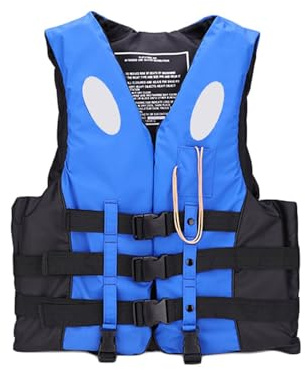 Removable Life Jacket for Paddle Boarding, Adult lifejacket with whistle suitable for water sports, men's and women's adjustable life vest, safety and comfort guarantee(Blau,XL)