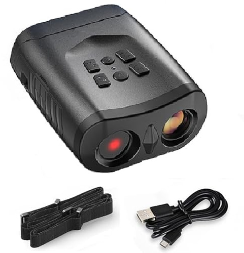 Gettimore Dispositivo de visión nocturna con zoom óptico de 5x y grabación de video 4K para uso en exteriores, alcance de 300 m, LCD de 3 pulgadas, compatible con tarjeta SD