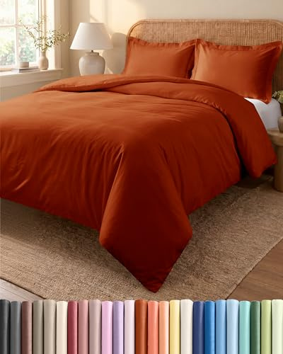 Juego Funda Nórdica 3 Piezas 230x220 - Microfibra 65x65 - Terracota