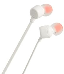 Die JBL TUNE160 In-Ear-Kopfhörer vereinen JBL Pure Bass Sound mit einem winzigen, ultraportablen Design und sind damit perfekt für den täglichen Gebrauch geeignet, Weiß.