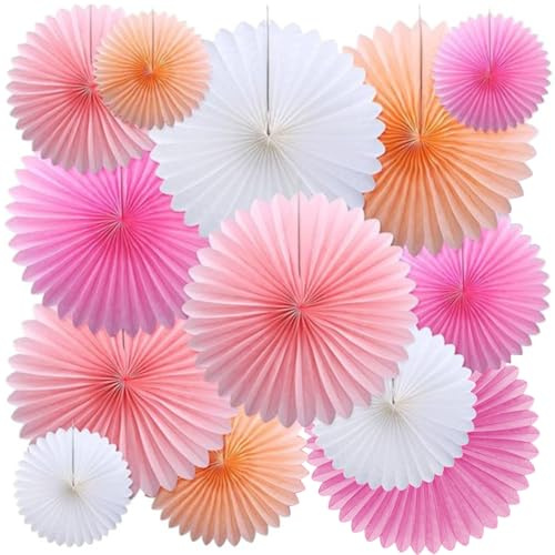 BSITSSS 12 Stück Papierblumen, Papierblumen zum Aufhängen, Moden Papier Blumen, Klassisch Seidenpapier Blumen, Pompons Deko für Hochzeitsdeko, Abschlussball, Geburtstag Party Deko