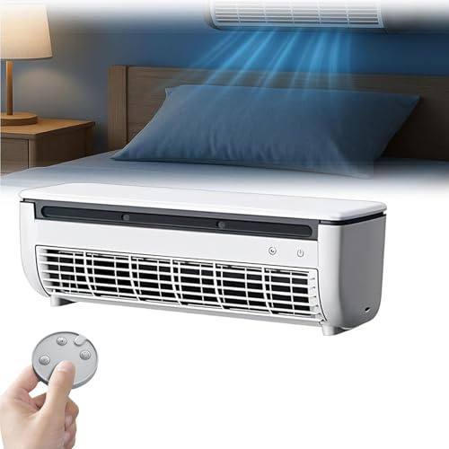 Acondicionador de aire portátil de pared, ventilador de enfriamiento eléctrico recargable con 3 velocidades para dormitorio, oficina, sala de estar, cocina