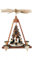 Müller Weihnachtspyramide Kurrende, 5 Figuren, 1-stöckig, 30 cm hoch, Natur, original Erzgebirge Seiffen