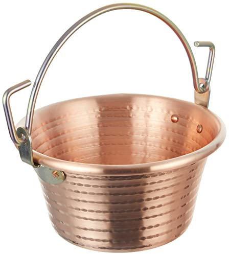 Pentole Agnelli COCM44M24 Paiolo con Manico ad Arco, Rame, 24 cm