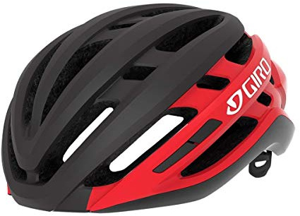 Giro Agilis MIPS Road Bike Helmet - Matt Black/Red, Large/Mens Bicycle Cycling Cycle Adult Safe Ride Headwear Guard Head Skull Protection Biking Safety Commute Racing Pro Aero Team Race Riding Wear