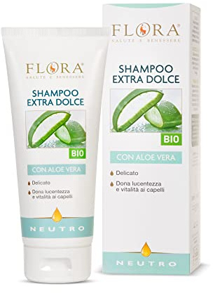 Extra Dolce Shampoo, 200 ml BIO-BDIH - Mit Aloe Vera, sanft, verleiht dem Haar Glanz und Vitalität. Geeignet für die ganze Familie und jeden Haartyp. Ideale Basis in der Aromatherapie.