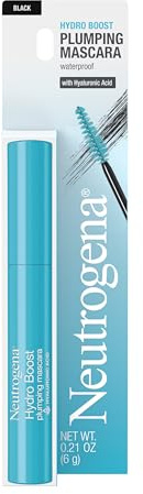 Neutrogena Hydro Boost Waterproof Plumping Mascara angereichert mit hydratisierender Hyaluronsäure, Vitamin E und Keratin für trockene oder spröde Wimpern, Schwarz, 07,21 g