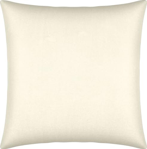 Erwin Müller Kissenbezug, Kissenhülle Single-Jersey Murnau - wollweiß Größe 80x80 cm - bügelfrei, strapazierstark, elastisch, mit Reißverschluss