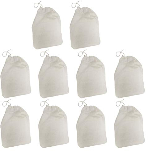 YARNOW 10 Pièces Filtre Réutilisable En Coton Avec Cordon De Serrage Lot Pour Lait Végétal Thé Jus De Fruits