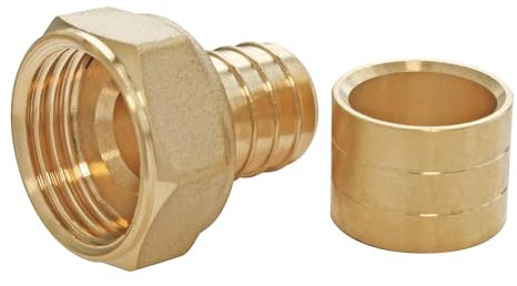 SOMATHERM FOR YOU, Raccord à glissement pour tube PER Ø16 mm - Écrou tournant 15/21 (1/2) - Sachet de 10 pièces - Assemblage rapide, résistant à la corrosion, pour chauffage et sanitaire