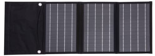 Technaxx Cargador Solar de 21W USB para teléfono, Power Bank, Tableta, etc Viajes, acampadas y Actividades al Aire Libre - Maletín de Carga con Panel Solar TX-207