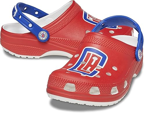 Crocs Unisex-Adult NBA Classic Clogs, Basketball Gifts, Los Angeles Clippers, 10 Men/12 Women