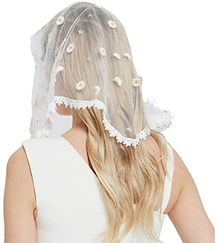 BYUTFA-Velo Mantilla para Mujer, Velo para Iglesia católica, Cubierta para la Cabeza de Encaje para Mujer, Velo para la Iglesia, Velo Latino de Masa Triangular