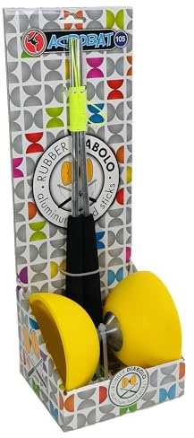 Acrobat Coffret Diabolo Jaune avec Baguettes Aluminium – Performance et Élégance