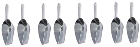 CLISPEED 4 Set Paletta Di Ghiaccio Scoop Paletta Per Macchina Del Ghiaccio Notizia in Anticipo Piccola Paletta Per Il Ghiaccio Con Fabbricazione Silver Lega Di Alluminio 2 Pz*4