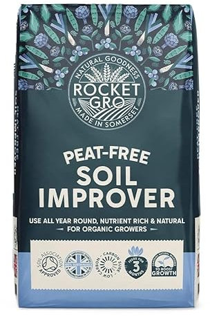 50L Peat-Free Soil Improver, Multi-Purpose Compost, Premium Natural Blend for Organic Growing, Ideal for Beds, Borders & Vegetable Gardens