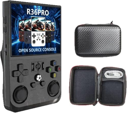 2025 New R36 PRO Handheld Game Console – Retro Arcade Video Player with 64GB TF Card, 18000+ Games, 3.5” IPS Screen, Dual Joysticks, Open Source Linux System, Portable Emulator Console
