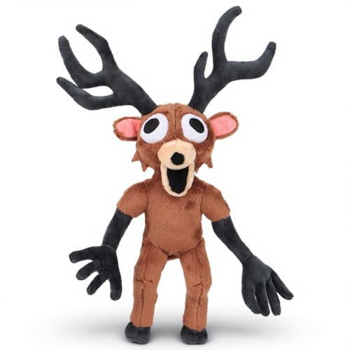 Kouipoie 99 Nights In The Forest Pupazzo di peluche, Il cervo cattivo di peluche dal gioco, morbido peluche per bambini e adulti, regalo di peluche per Halloween e compleanni. (45,2 cm)