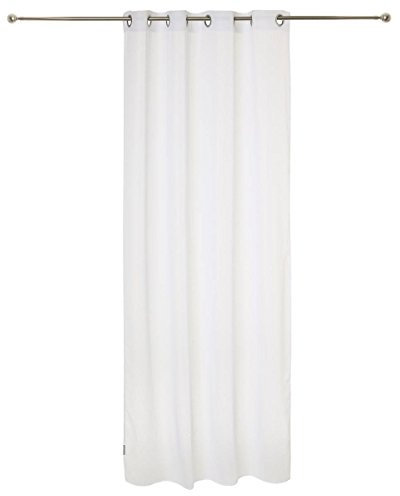 Atmosphera - Vorhang - gestreift - weiß - 140x240 cm - Weiß