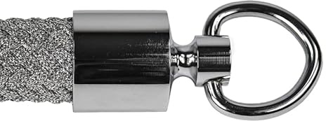 Gepotex Seilendhalter Seilkappe Seilendkappe Chrom/verchromt mit Ring für 25 mm Handlaufseil/Absperrseil