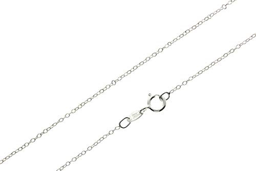 SilverAmber Jewellery Collana Donna a catena sottile in argento 925 - Forzatine (Cable Trace - 1.15 mm) - 42 cm, vari stili e misure prodotto in Italia GCH00816