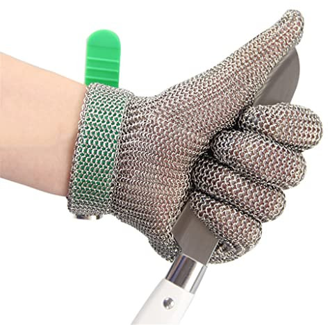 Guantes Anticortes WXYZ Guantes de Metal Resistentes a los Cortados, Guantes de Trabajo de Seguridad de protección de Grado 5, comunes for Manos a la Izquierda y Derecha (Color : 4pcs/S)