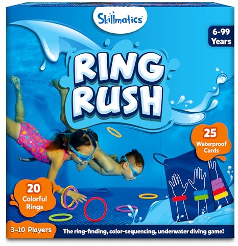 Skillmatics Ring Rush Diving Toys - Underwater Search and Find Game for Summer Fun, Swimming Pool Toys, Gifts for Kids, Boys, Girls Ages 6, 7, 8, 9 & Up