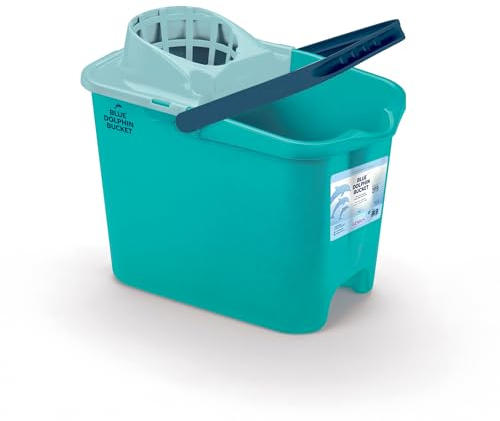 Blue Dolphin - Cubo de fregona con escurridor 14L, Fabricado con Materiales reciclados sostenible Ideal para Limpieza del hogar y Suelos