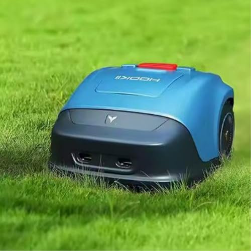 FJYAWEN Robot Cortacésped Inalámbrico, Ideal para Cortar áreas De hasta 1000 M², Ancho Y Alto De Corte De 18 Cm/20-55 Mm, Protección contra La Lluvia Y Antirrobo
