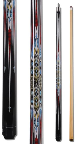 Teekerwang 58 Inch13mm 19oz/20oz Maple Billiard Stick Pool Cue Set, Canadian Maple Professional Billiard Pool Cue Stick Set, Billiard Cue Stick (Model B (19))