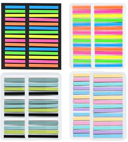 2400 pcs Colored Sticky Tabs Page Markers Clear Index Tabs Annotation Tab Mini Transparent Notes Notes Small Stationery for Reading Note Notebook Classify Files Annotating Books