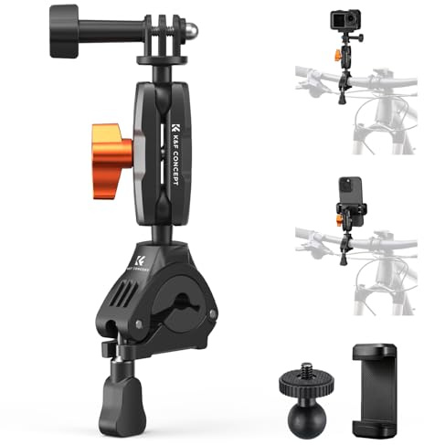 K&F Concept Support Guidon Vélo avec Double Rotule 360° - MS70