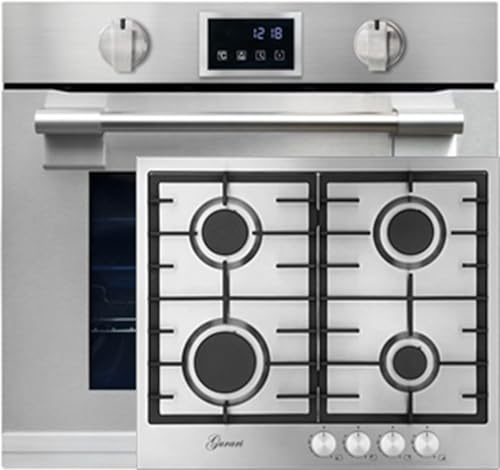 Kaiser Ugnsuppsättning 60 cm EH 6339 gasspis 60 cm • Inbyggd spis set automatisk gas • Pyrolys ugn 86 l Air Fryer temperatursond • Rostfritt stål gashäll 4 brännare wok 4,0 kW