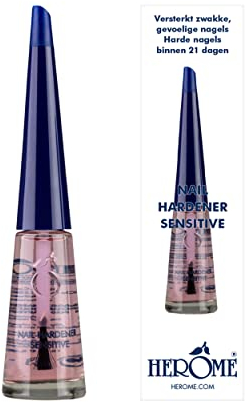 Herome Nagelhärter Sensitive - Nagelverstärker Garantiert Feste Nägel Innerhalb von 30 Tagen. Mit Keratin, ohne Formaldehyd (Nail Hardener Sensitive) - 10ml.